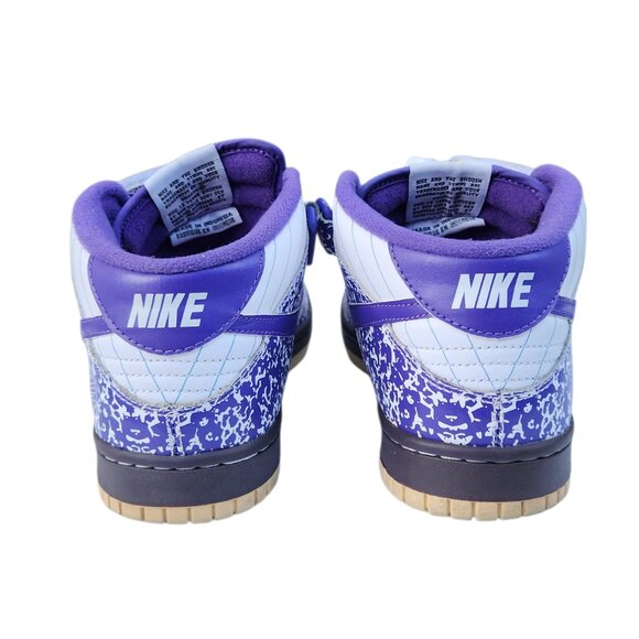 Nike Dunk Mid GS Notebook 309165-151 White Purple Sneakers Shoes Size 6Y - Picture 5 of 10